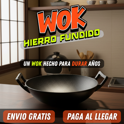 Wok De Hierro Fundido