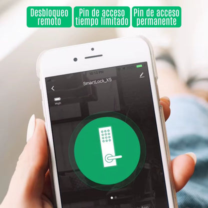 Cerradura Inteligente Con huella, pin, wifi, llave y tarjeta
