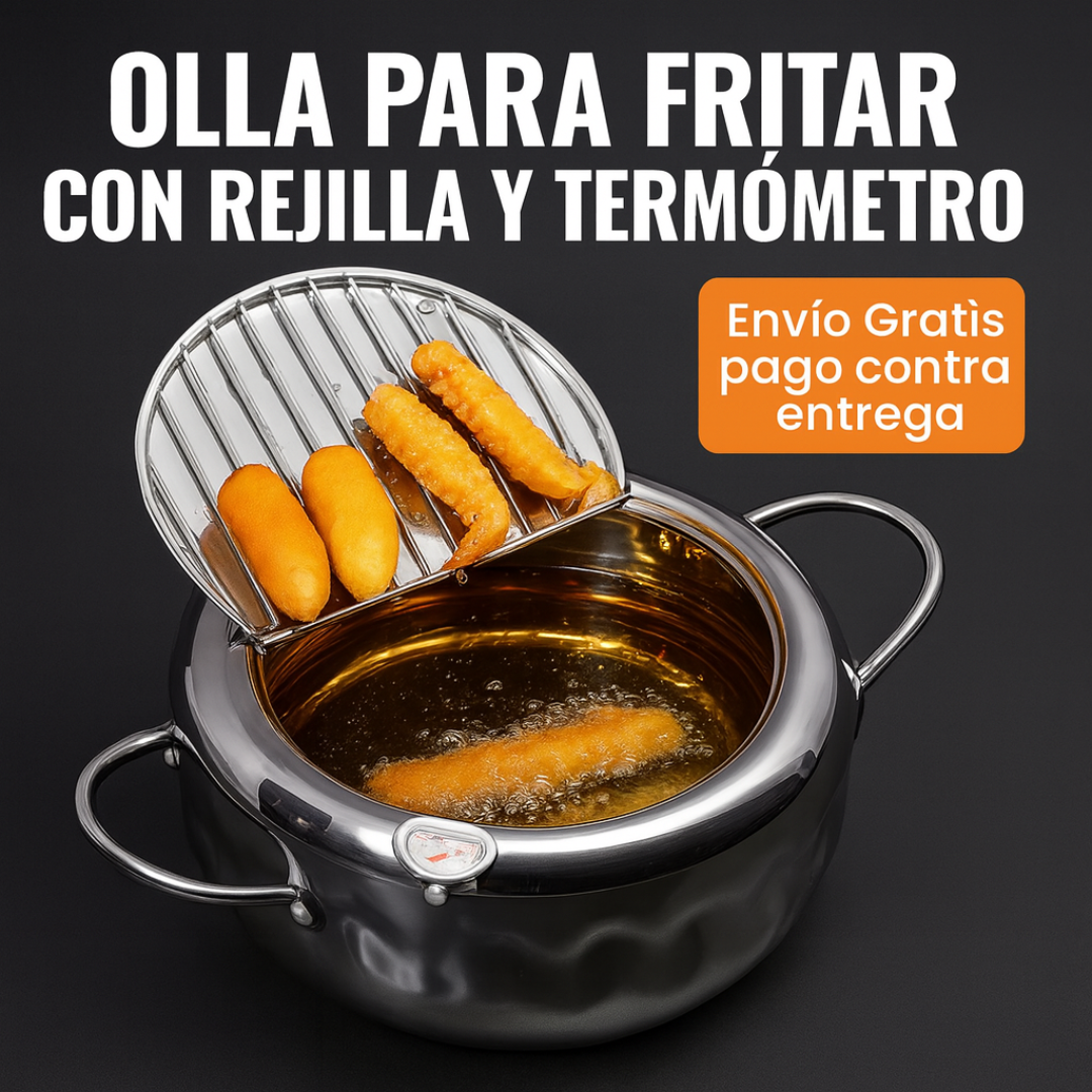 Olla para freír con control de temperatura