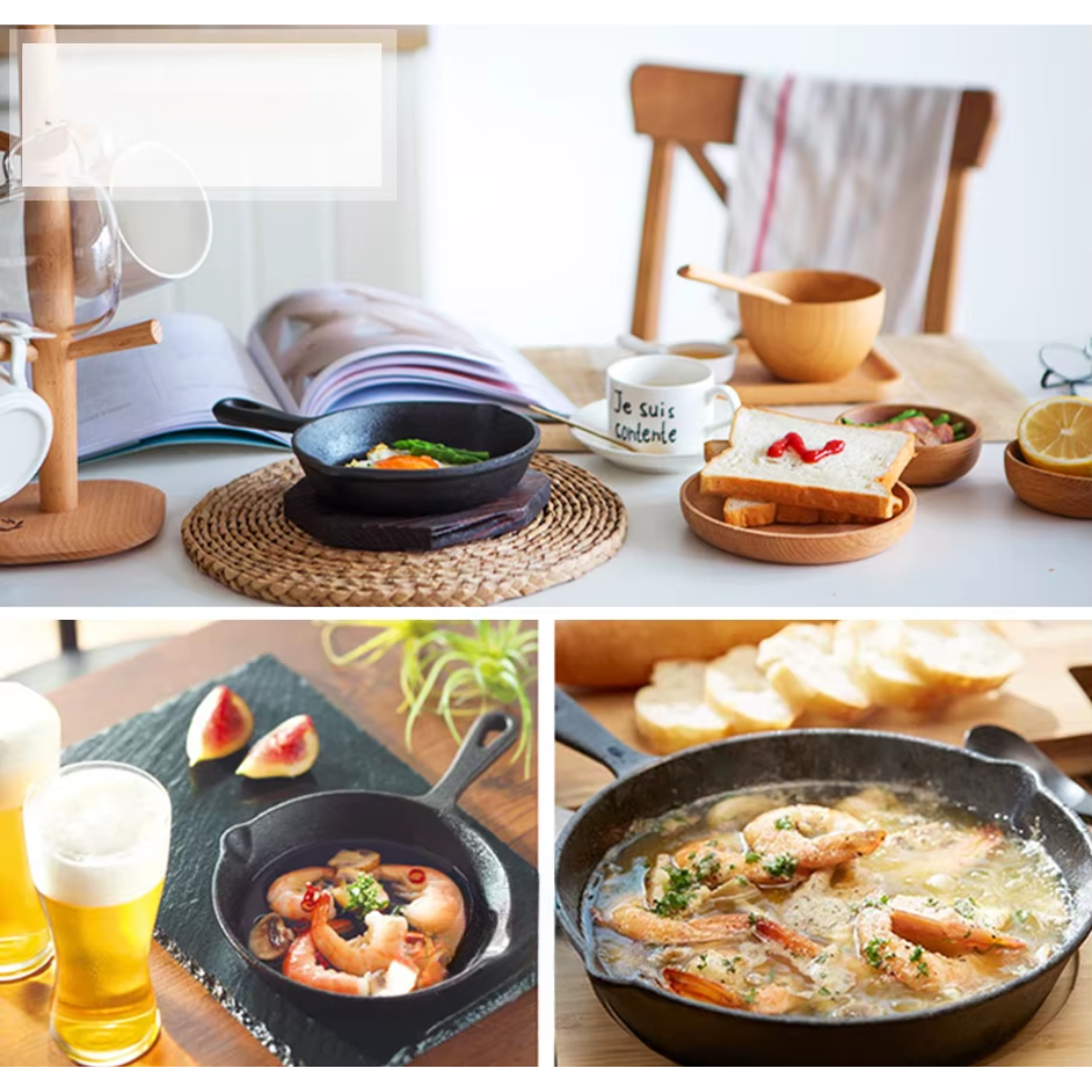 Juego De Sartenes, Hierro Fundido, X 3 Piezas