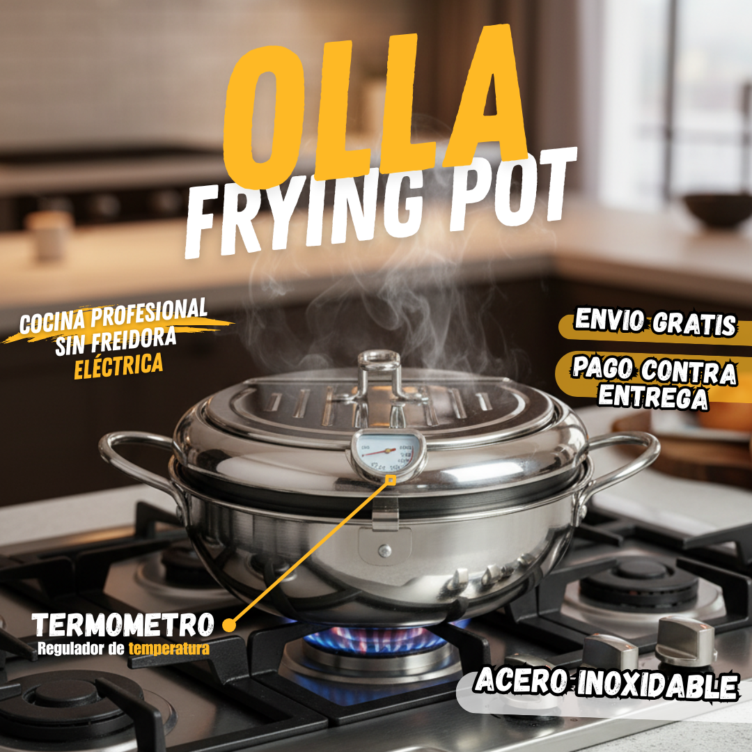 Olla para freír con control de temperatura